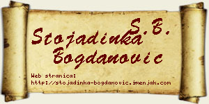 Stojadinka Bogdanović vizit kartica